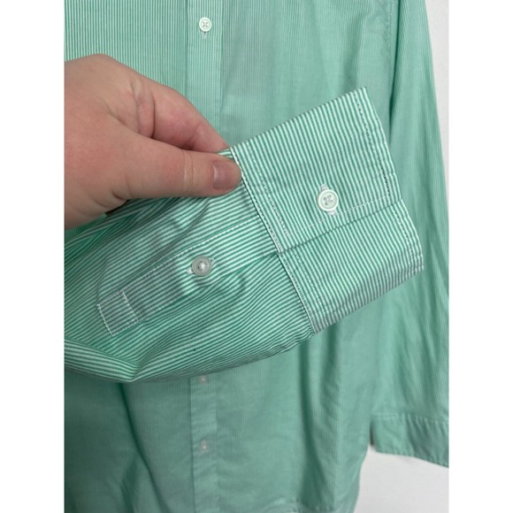Everlane Size 4 Button Down Pinstripe Shirt Mint Green Oversized Cotton NWT - Picture 5 of 10